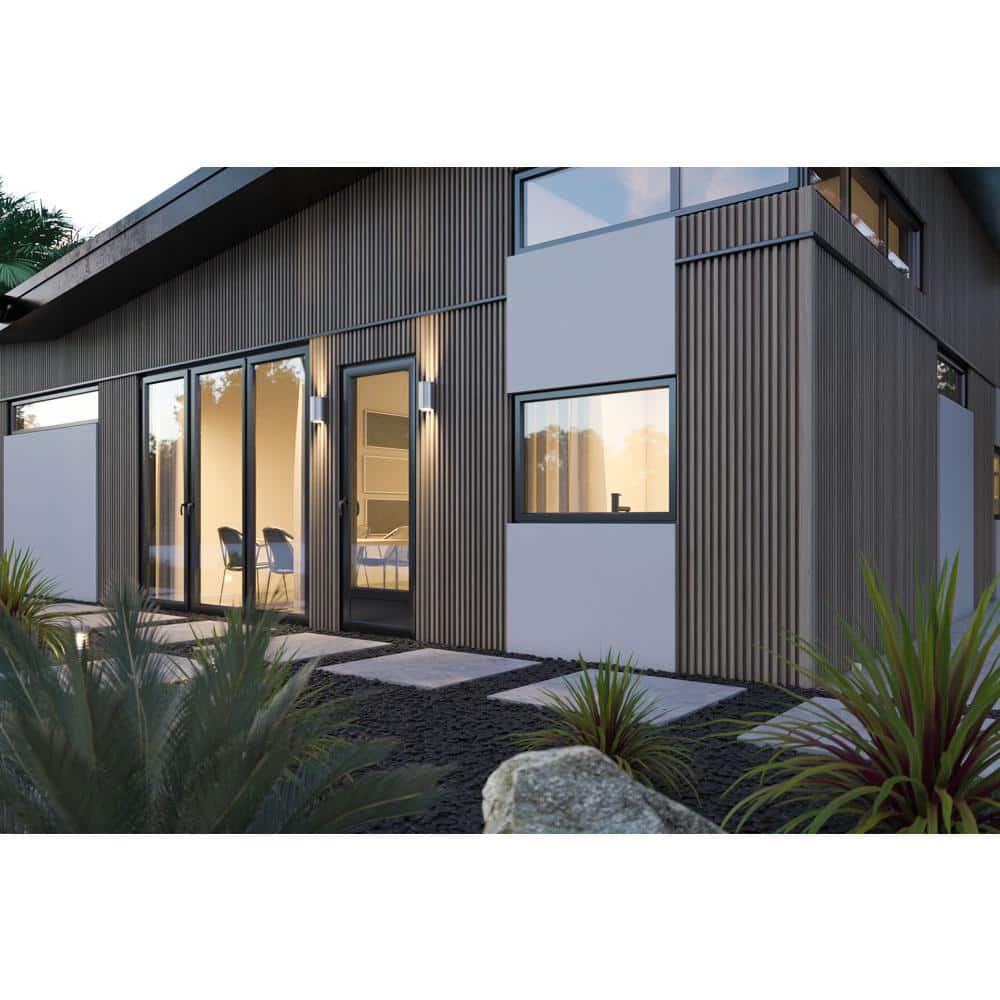 Ejoy 9.8 in. x 107 in. x 1 in. 4 Grid Composite Cladding Siding Outdoor Wall Panel (Set of 2-Piece) (3)