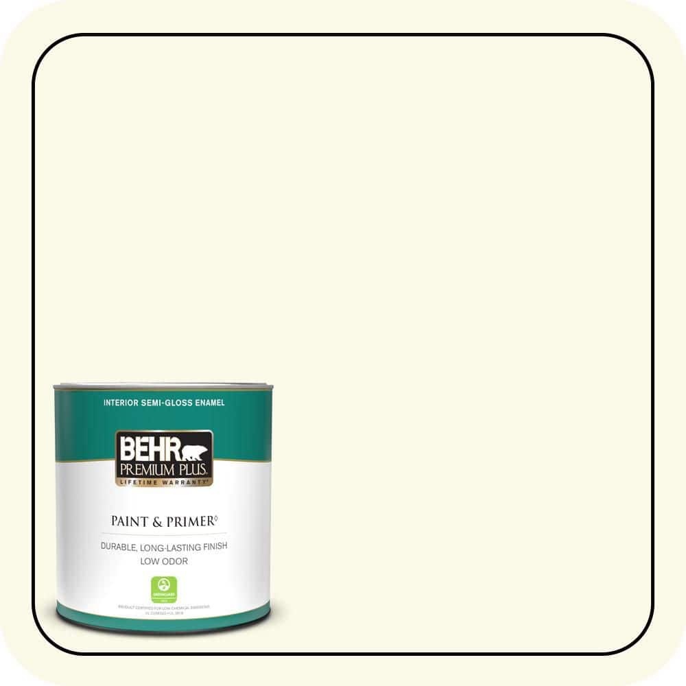 BEHR PREMIUM PLUS 1 qt. #BXC-86 Elderflower Semi-Gloss Enamel Low Odor Interior Paint & Primer