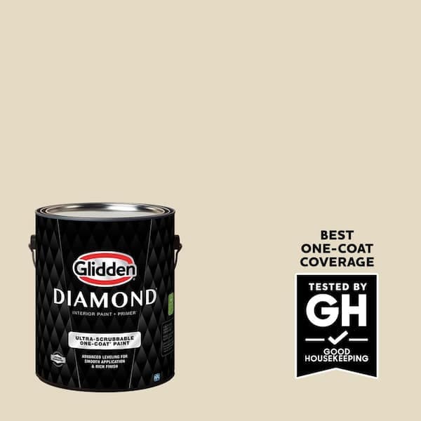 Glidden Diamond 1 gal. PPG1103-2 Almond Paste Eggshell Interior Paint with Primer (2)