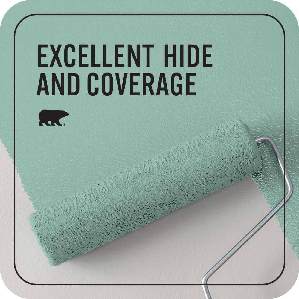 BEHR PREMIUM PLUS 1 qt. #PPU12-07 Spring Stream Flat EcoMix Plant-Based Interior Paint & Primer (2)