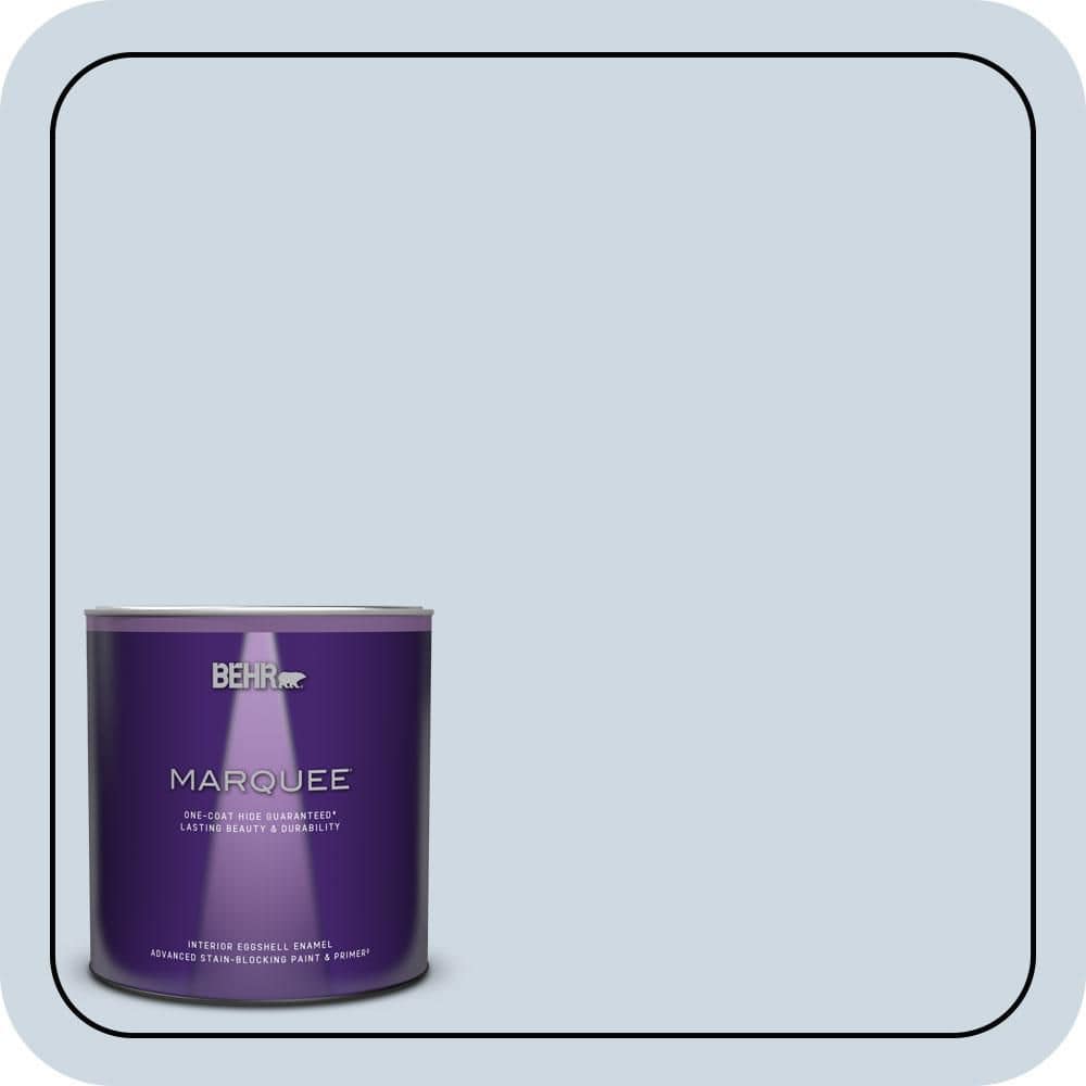 BEHR MARQUEE 1 qt. #S520-1 Pale Cornflower Eggshell Enamel Interior Paint & Primer