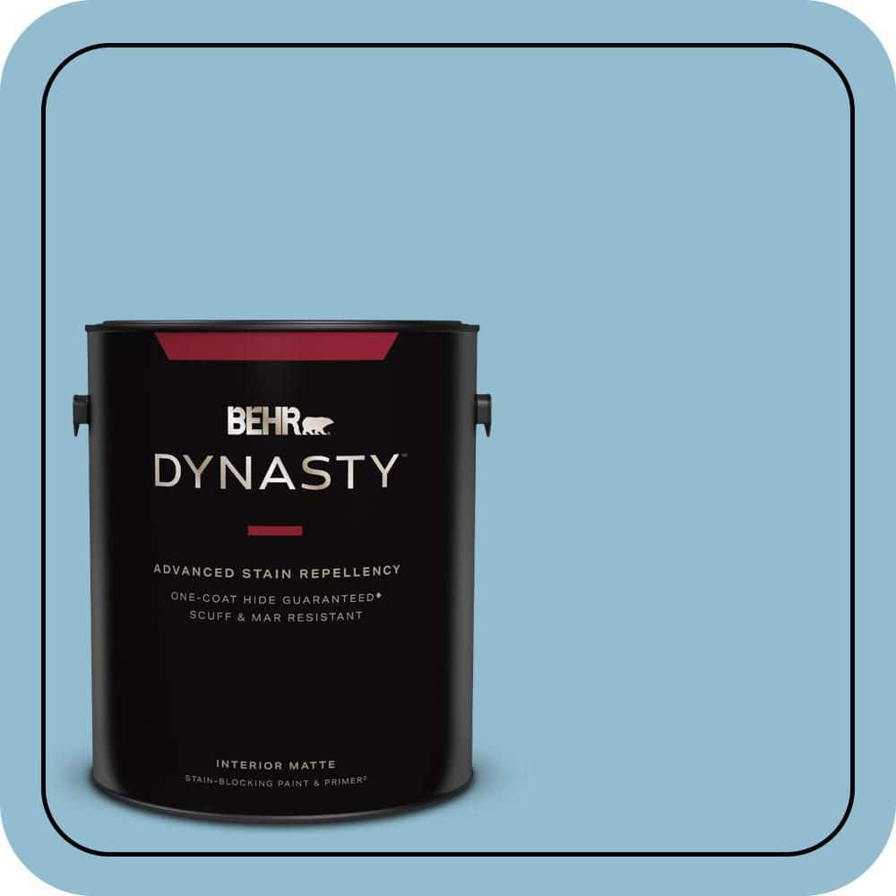BEHR DYNASTY 1 gal. #S490-3 Reef Blue One-Coat Hide Matte Interior Stain-Blocking Paint & Primer