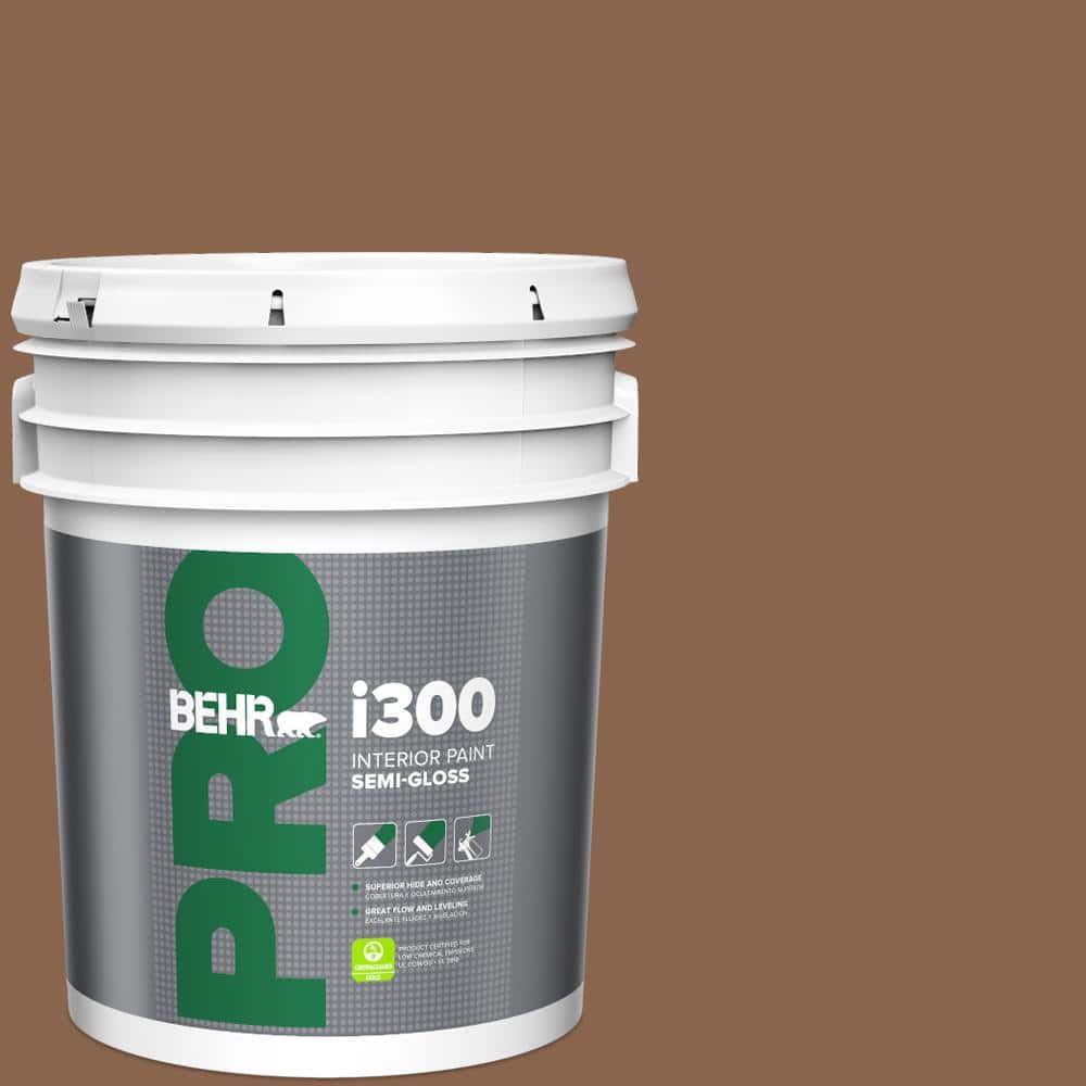 BEHR PRO 5 gal. #S220-7 Molasses Semi-Gloss Interior Paint