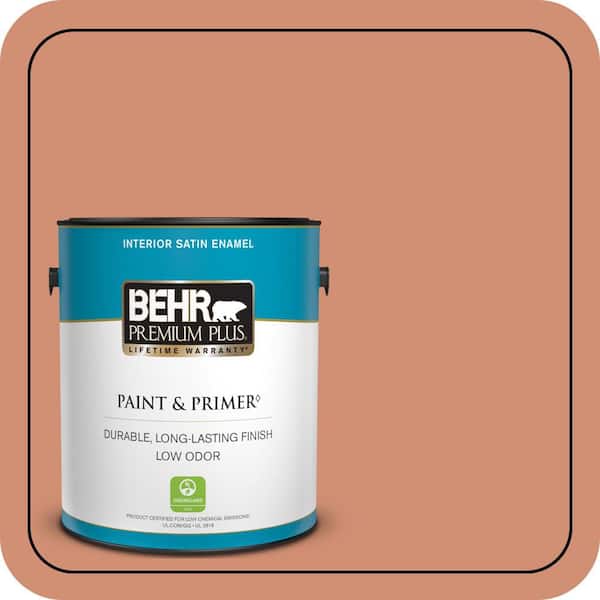 BEHR PREMIUM PLUS #M200-5 Terra Cotta Clay Enamel Low Odor & Primer (2)