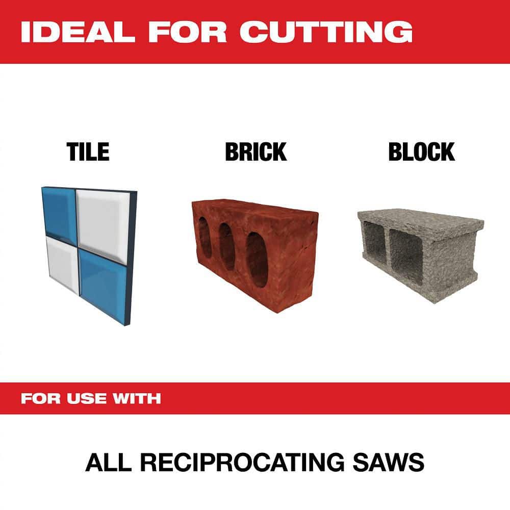 Milwaukee 9 in. Carbide Grit SAWZALL Reciprocating Saw Blades (3-Pack) (2)