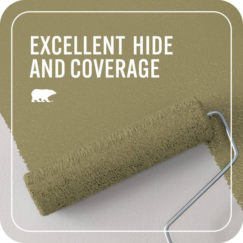 BEHR PREMIUM PLUS #390F-6 Tate Olive Enamel & Primer Color Sample (4)