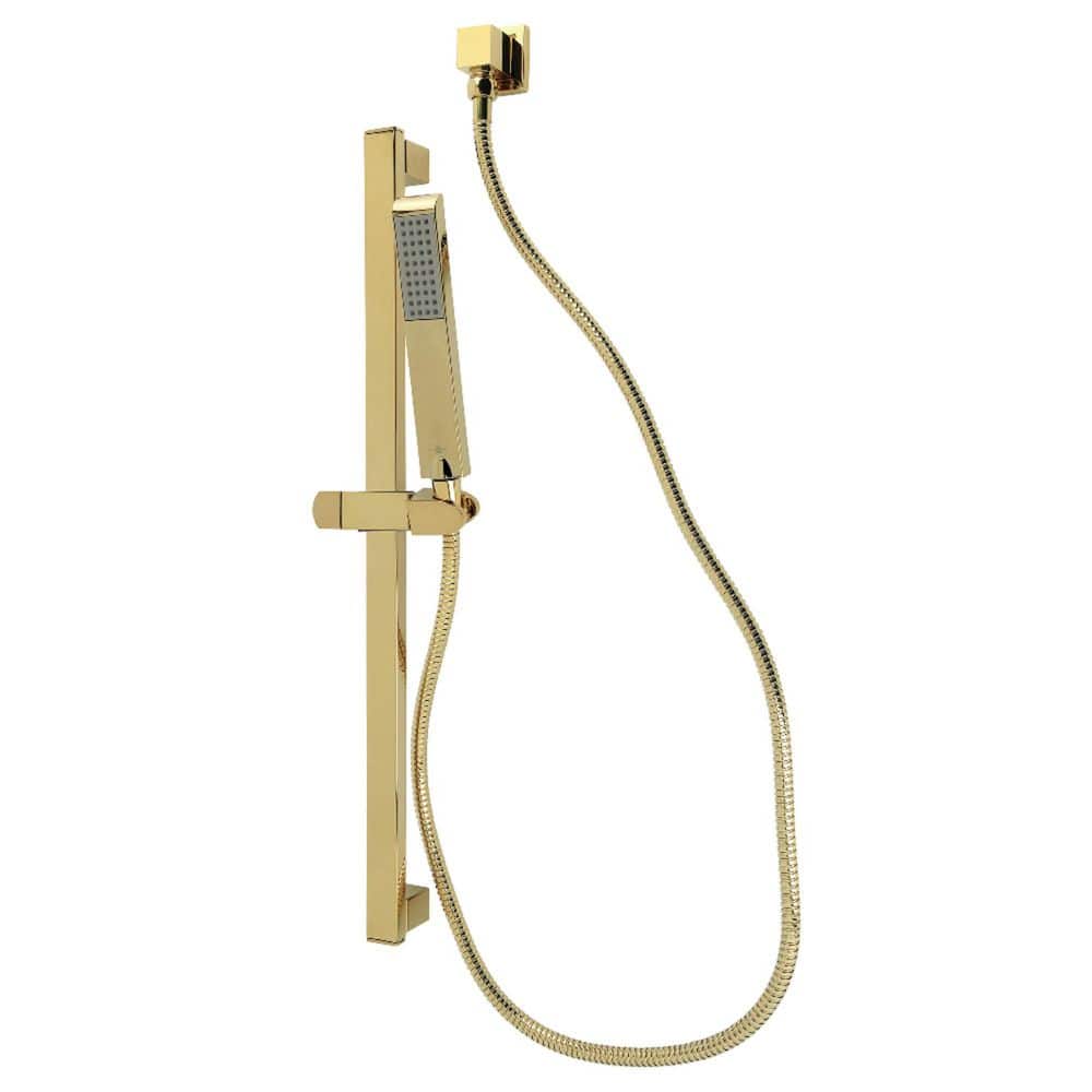 Kingston Brass Made To Match 1-Spray Shower Combo in Polished Brass (1)