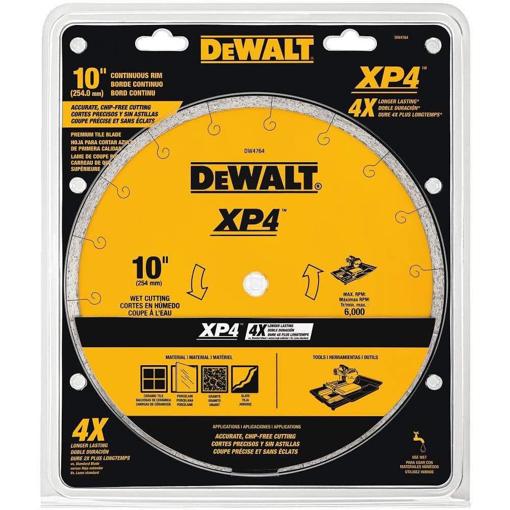 DEWALT XP4 10 in. x 1/16 in. Premium Wet Diamond Blade (3)