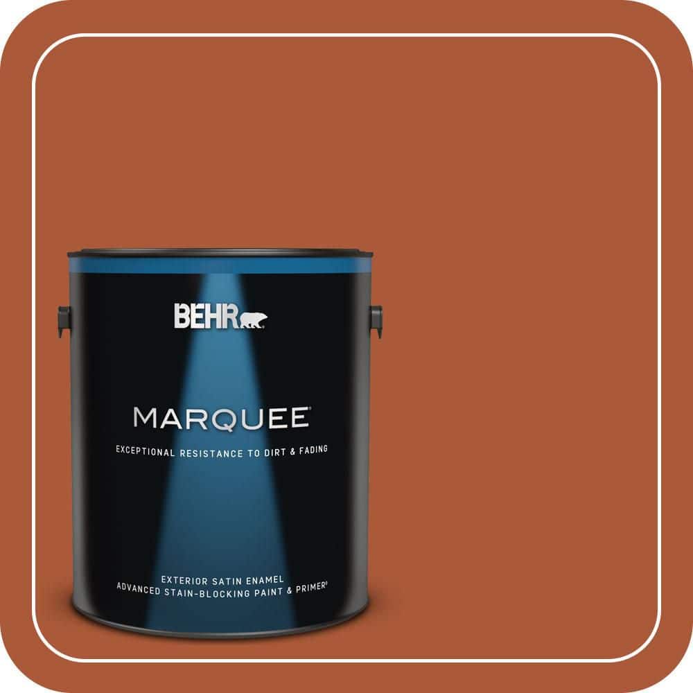 BEHR MARQUEE 1 gal. #S-H-220 Summer Heat Satin Enamel Exterior Paint & Primer