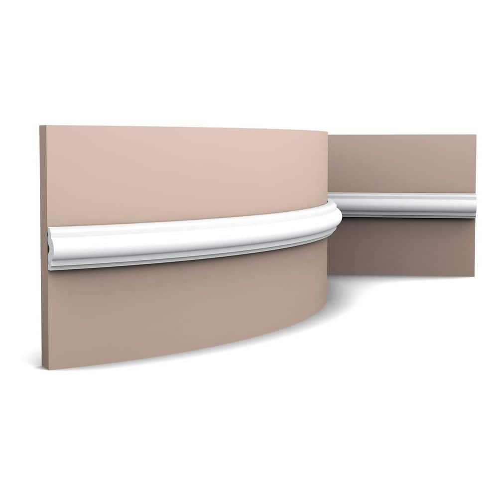 ORAC DECOR 1/2 in. D x 1 in. W x 78-3/4 in. L . Primed White Plain Flexible Polyurethane Panel Moulding (2-Pack) (3)
