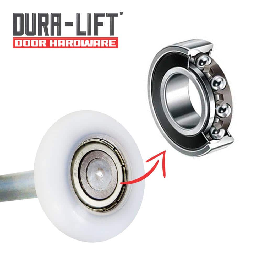 DURA-LIFT Ultra-Life 2 in. Nylon Garage Door Roller with Reinforced Bearing and 4 in. Steel Stem (10-Pack) (2)