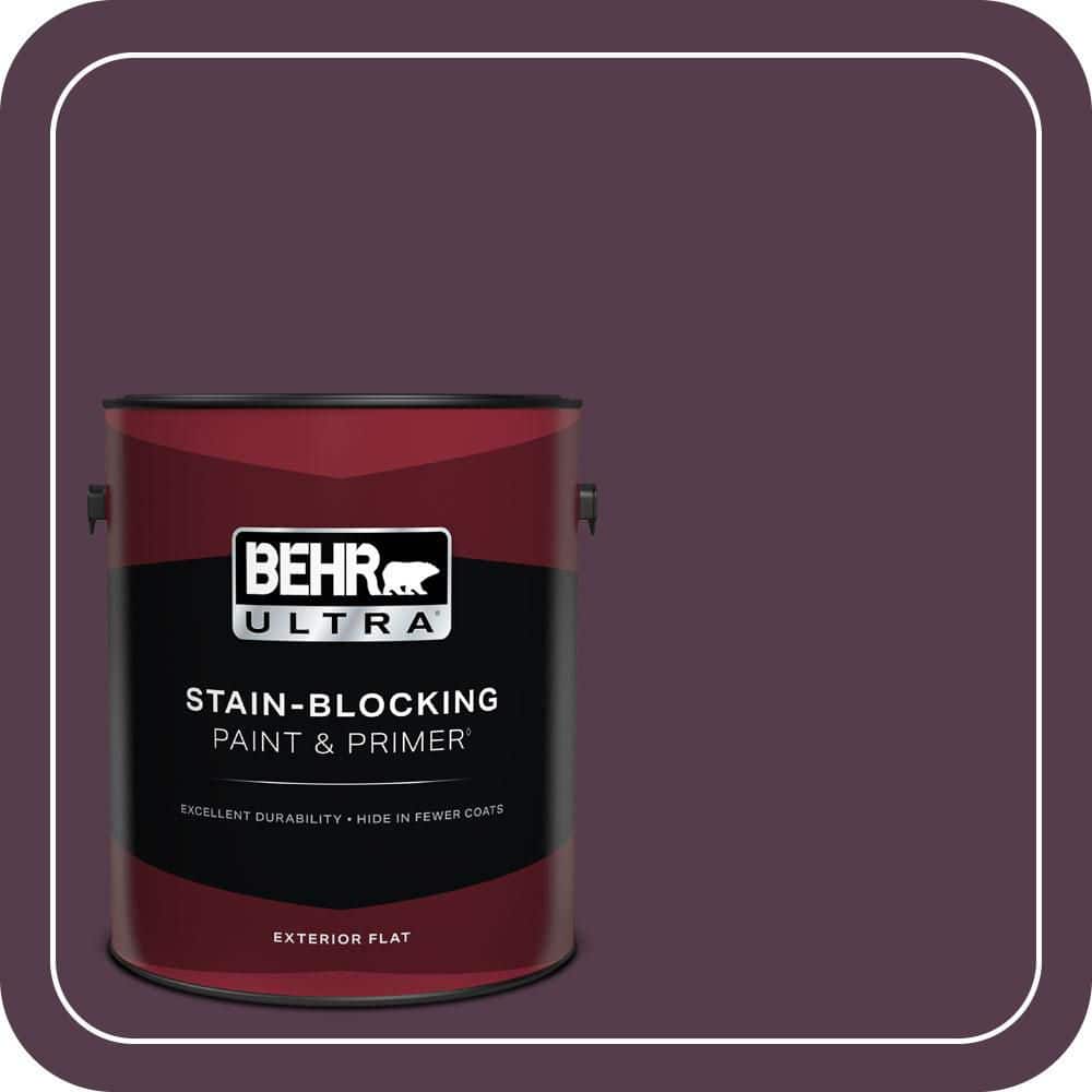 BEHR ULTRA 1 gal. #T15-4 Your Majesty Flat Exterior Paint & Primer