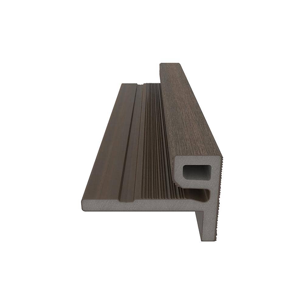 NewTechWood European Siding System 2.1 in. x 3.0 in. x 8 ft. Composite Siding End Trim Board in Brazilian Ipe (3)