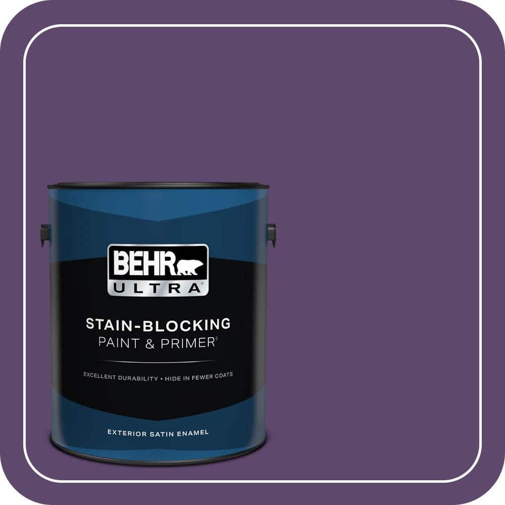 BEHR ULTRA 1 gal. #S-G-660 Wild Grapes Satin Enamel Exterior Paint & Primer