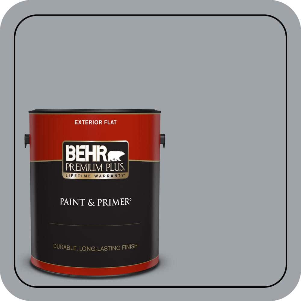 BEHR PREMIUM PLUS 1 gal. #N510-4 Supernova Flat Exterior Paint & Primer