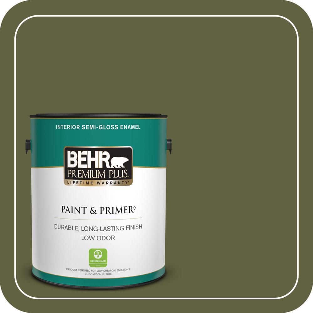 BEHR PREMIUM PLUS 1 gal. #T11-16 Fjord Semi-Gloss Enamel Low Odor Interior Paint & Primer