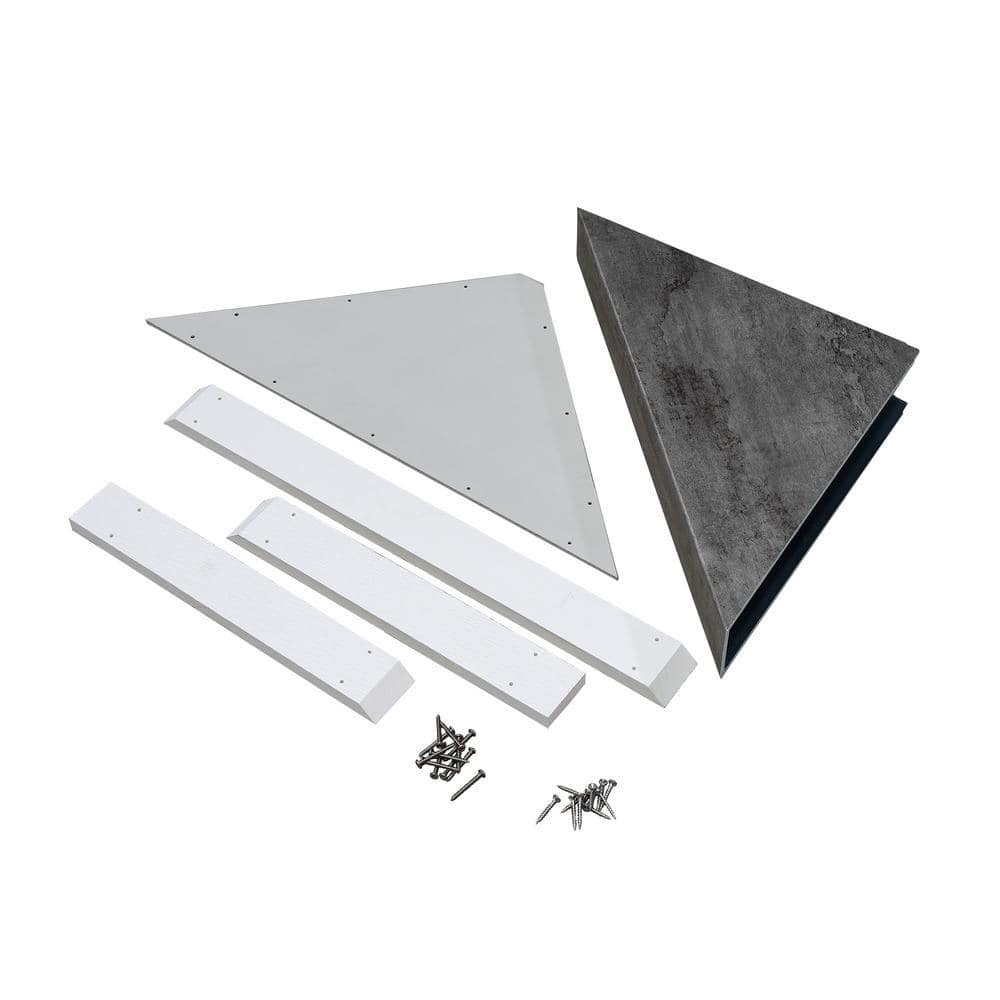PALISADE 24.88 in. x 12.31 in. Vinyl Waterproof Walk in Corner Shower Seat in Ashen Slate
