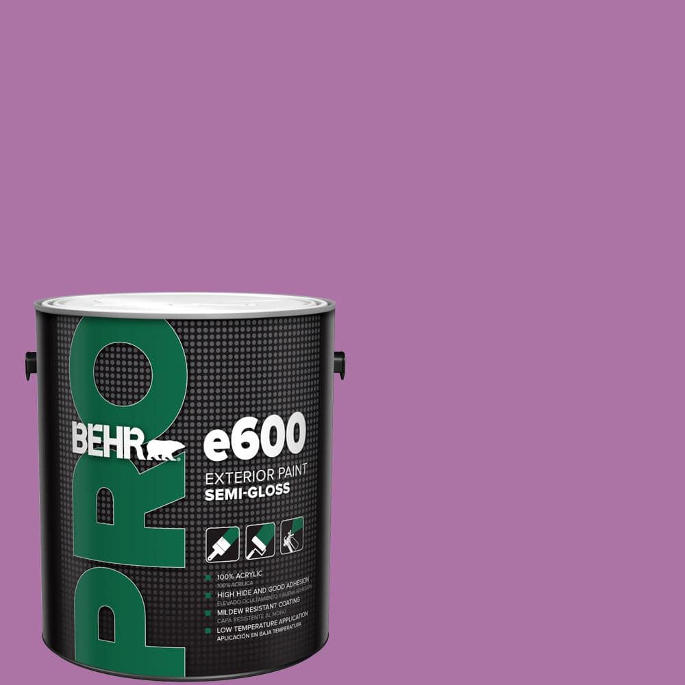 BEHR PRO 1 gal. #670B-6 Orchid Kiss Semi-Gloss Exterior Paint