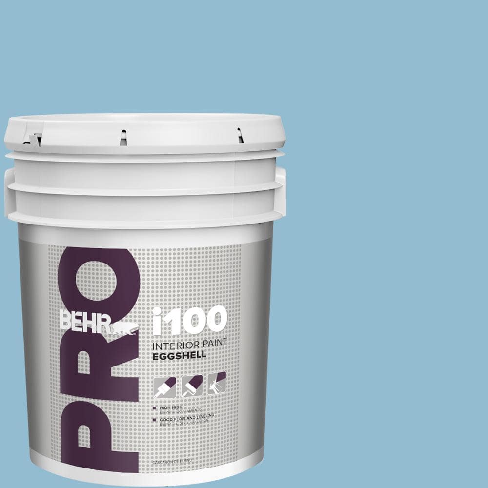BEHR PRO 5 gal. #S490-3 Reef Blue Eggshell Interior Paint