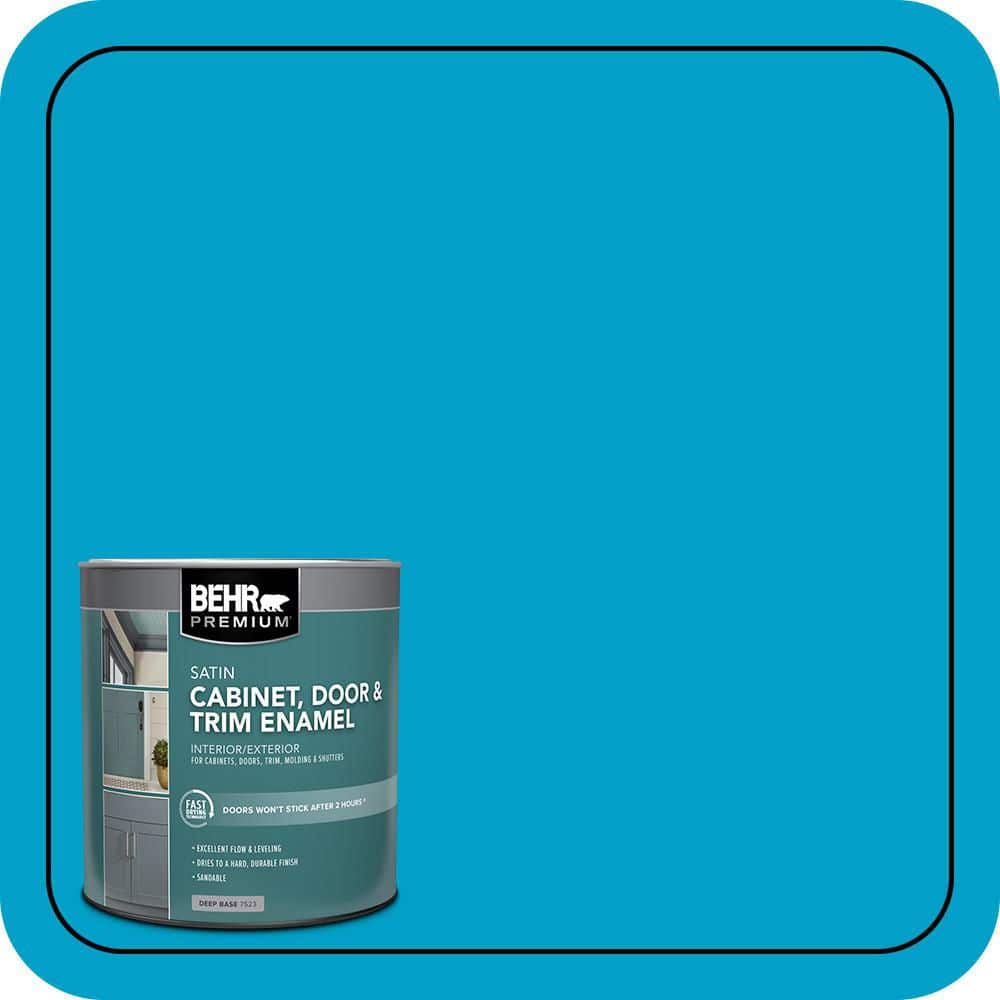 BEHR PREMIUM 1 qt. #P490-5 Yucatan Satin Enamel Interior/Exterior Cabinet, Door & Trim Paint (1)
