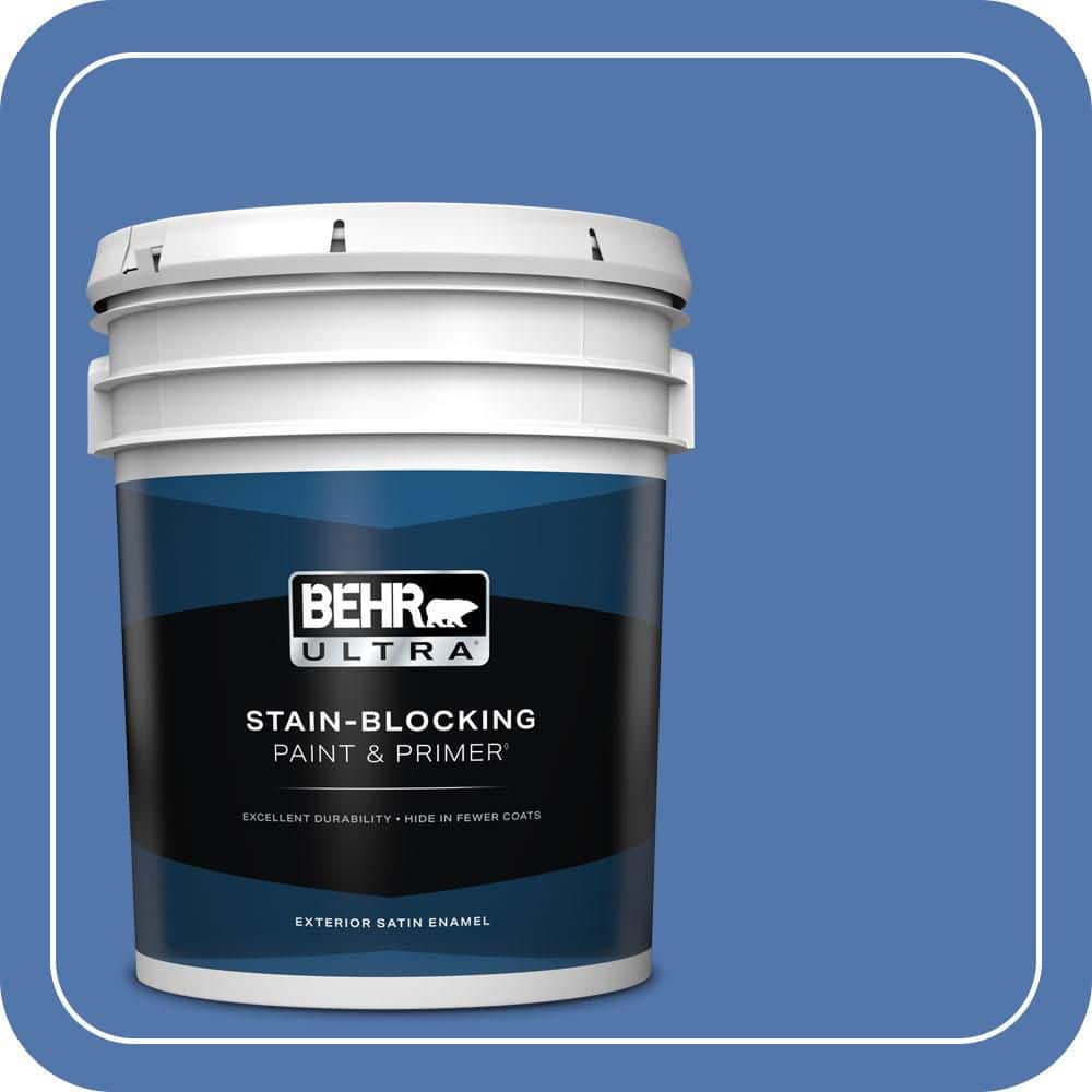 BEHR ULTRA 5 gal. #590B-6 Flying Fish Satin Enamel Exterior Paint & Primer