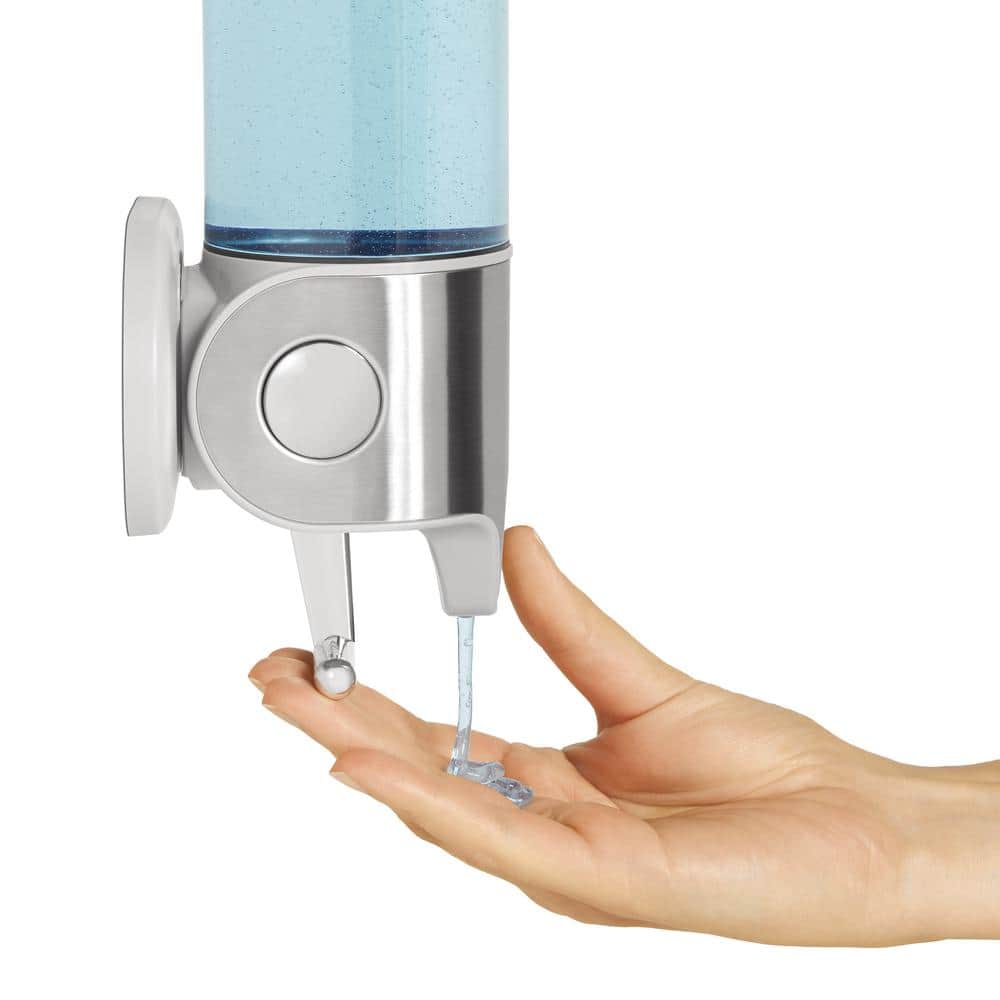simplehuman 15 oz. Single Wall Mount Shower Soap Dispenser Pump, Stainless Steel (2)