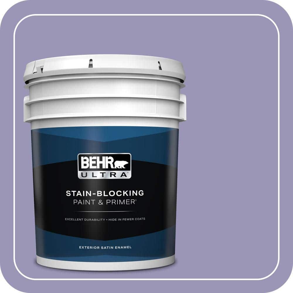 BEHR ULTRA 5 gal. #640D-5 June Berry Satin Enamel Exterior Paint & Primer