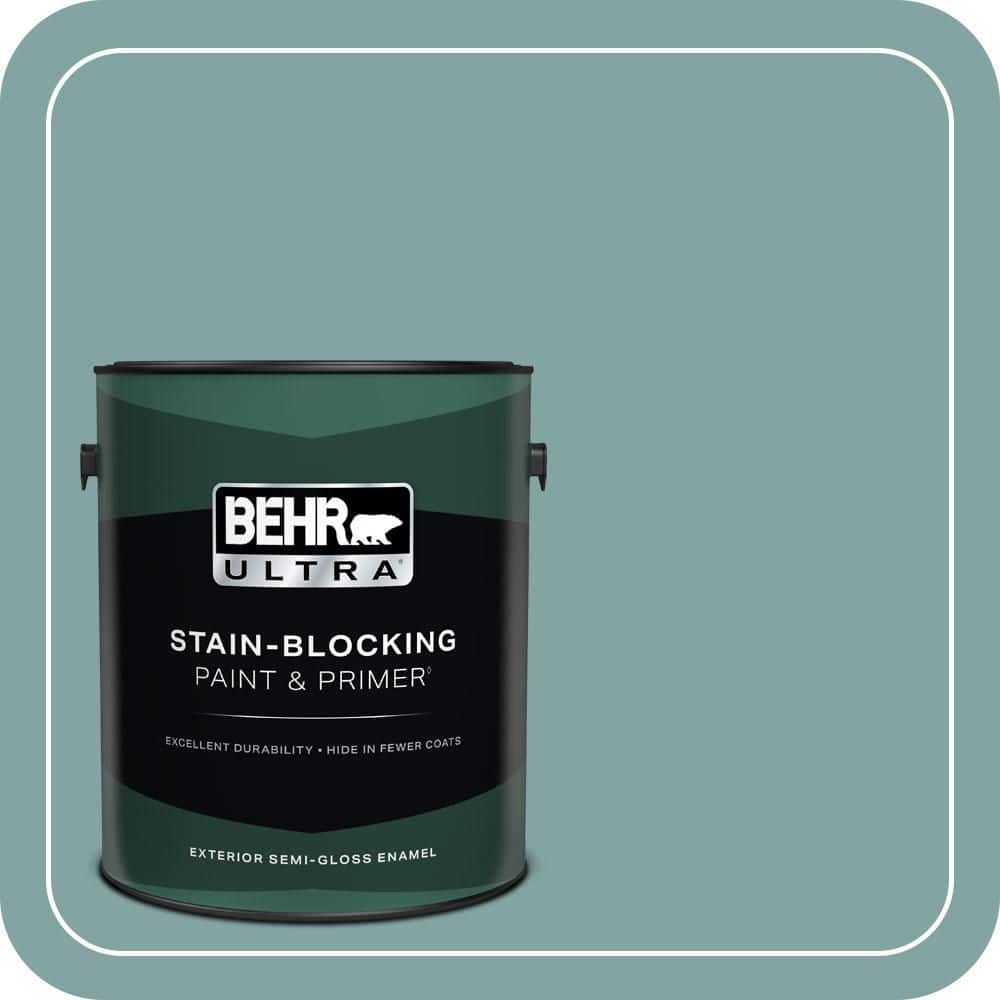 BEHR ULTRA 1 gal. #MQ6-7 Schooner Semi-Gloss Enamel Exterior Paint & Primer