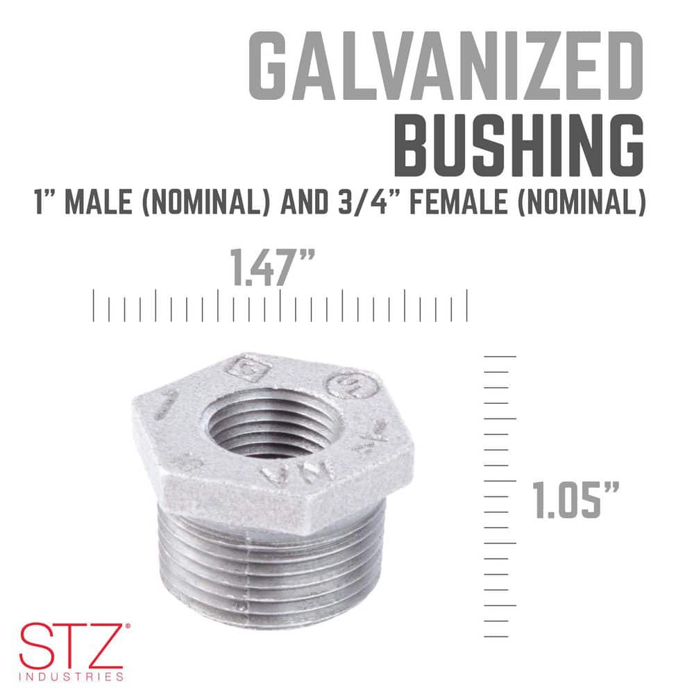 STZ 3/4 in. Galvanized Iron Bushing Fitting (2)