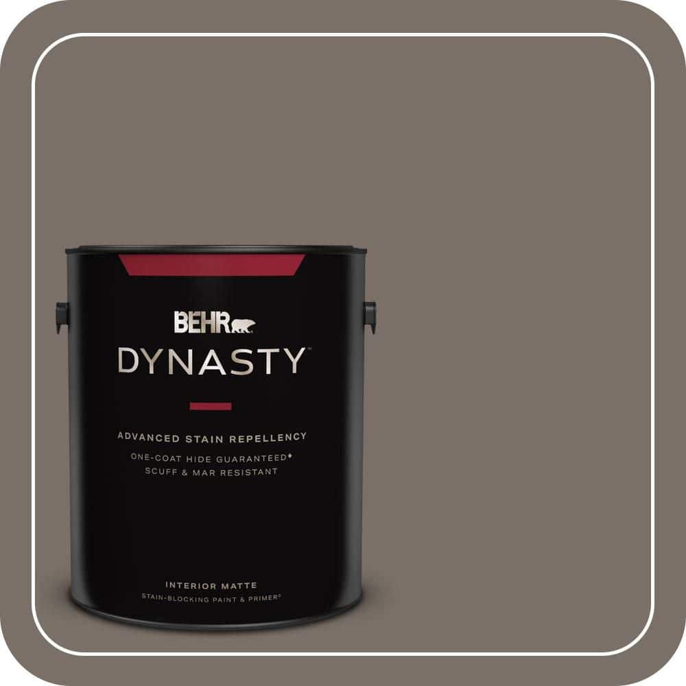 BEHR DYNASTY 1 gal. #N200-6 Kindling One-Coat Hide Matte Interior Stain-Blocking Paint & Primer
