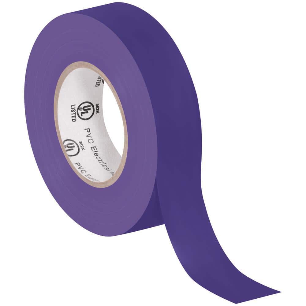 Unbranded 3/4 in. x 20 yds. Purple Electrical Tape (10 Pack)