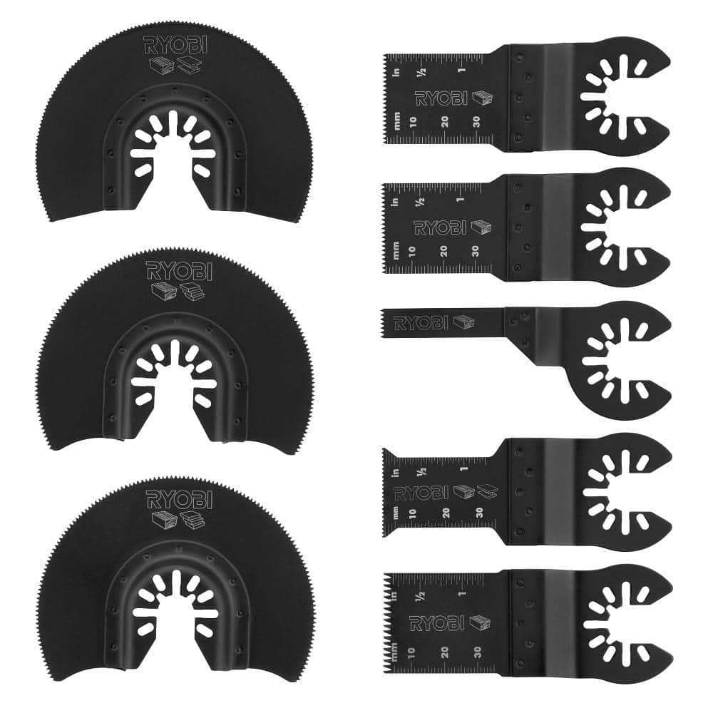 RYOBI Multi-Material Oscillating Blade Set (8-Piece)