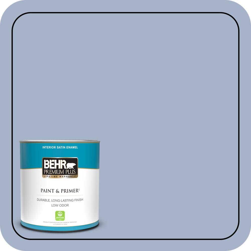 BEHR PREMIUM PLUS #PPU15-14 Ballroom Blue Enamel Low Odor & Primer (1)