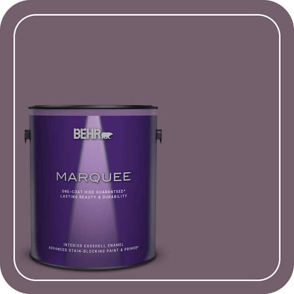 BEHR MARQUEE 1 gal. #MQ1-38 Smoked Mulberry One-Coat Hide Eggshell Enamel Interior Paint & Primer (2)