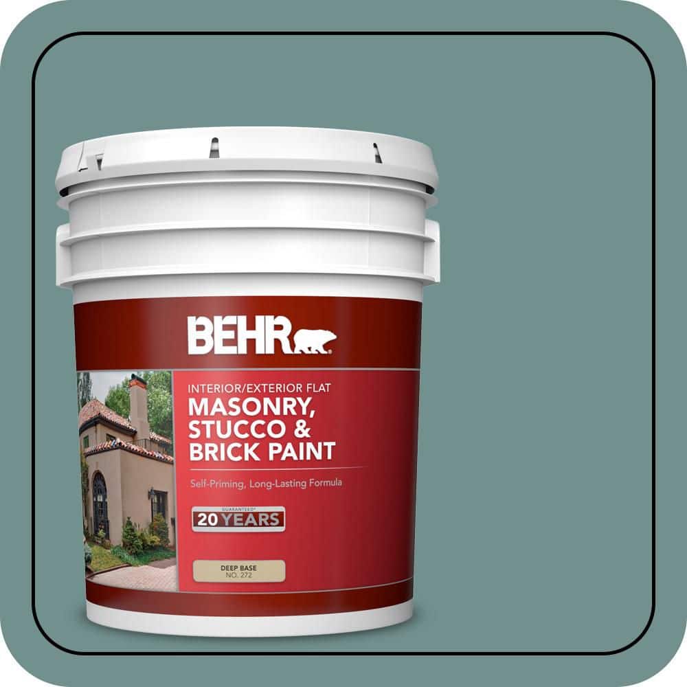 BEHR 5 gal. #PPU12-03 Dragonfly Flat Interior/Exterior Masonry, Stucco and Brick Paint