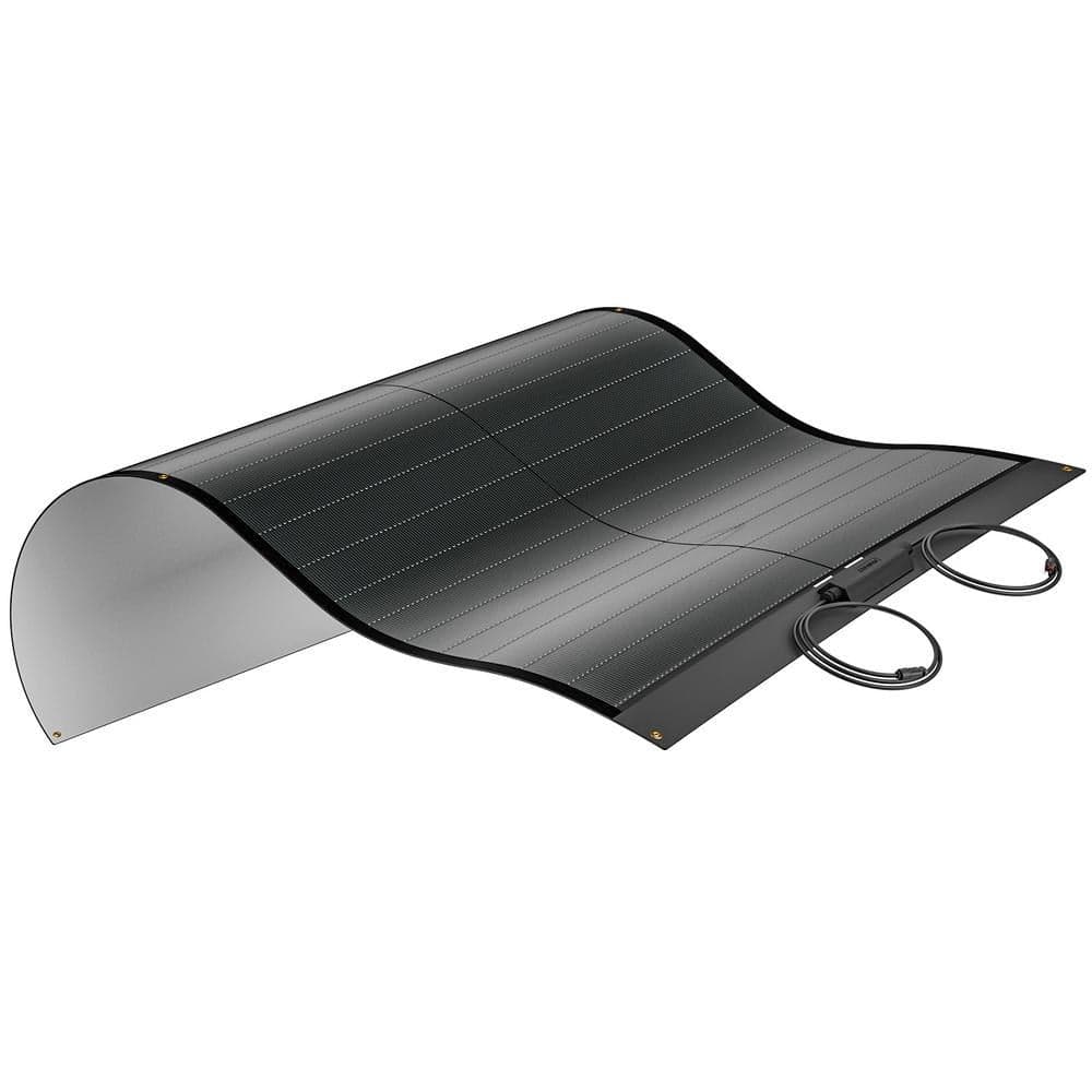 BougeRV 100-Watt Compact CIGS Thin-Film Flexible Lightweight Solar Panell with Pre-Punched Holes for Easy Installation (2)