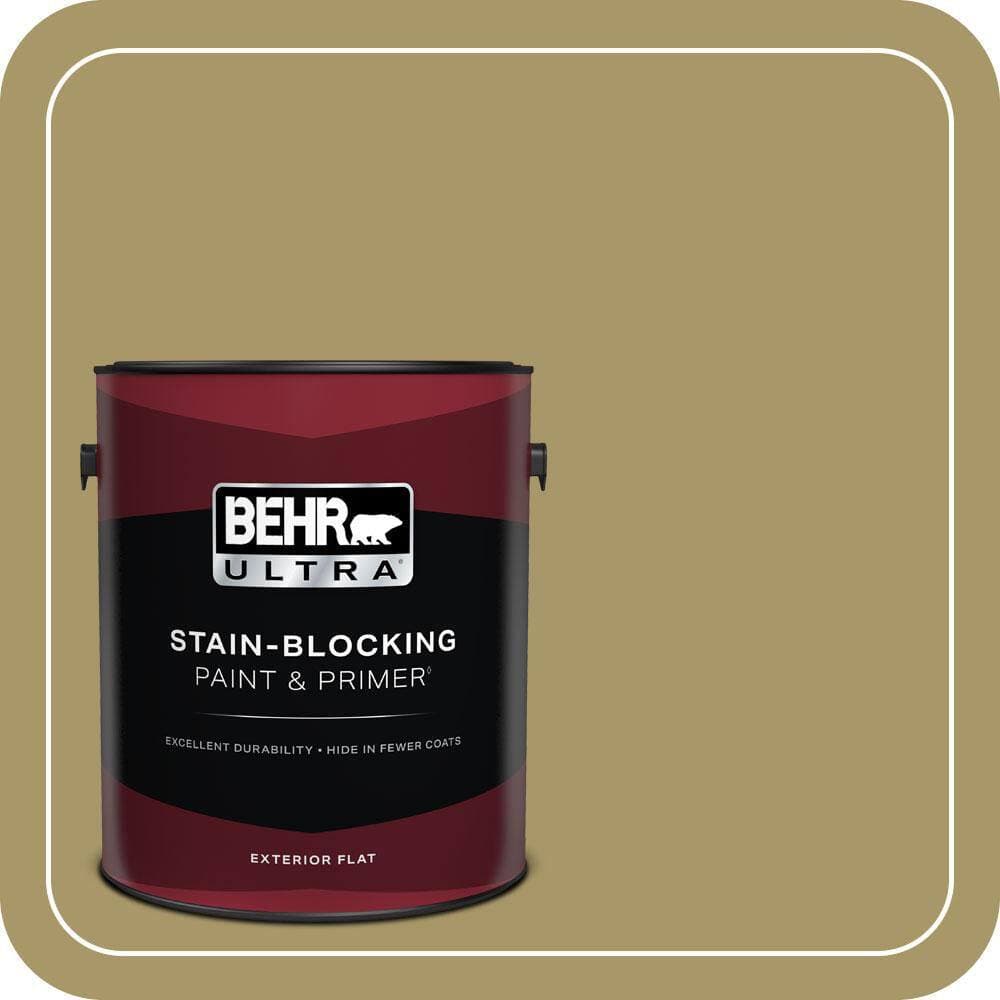 BEHR ULTRA 1 gal. #PPU8-05 Eco Green Flat Exterior Paint & Primer