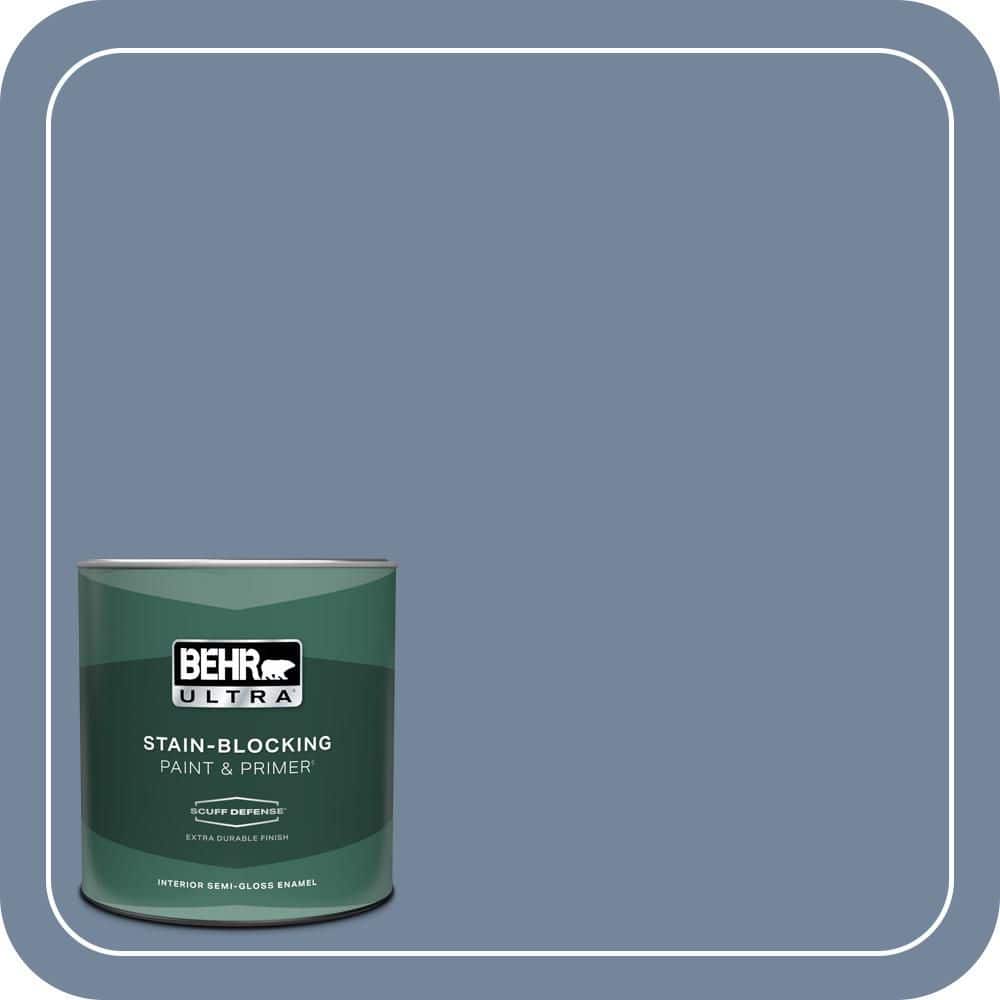 BEHR ULTRA 1 qt. #580F-5 Mysteria Extra Durable Semi-Gloss Enamel Interior Paint & Primer