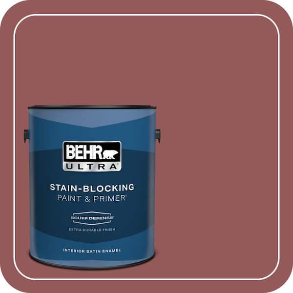 BEHR PREMIUM PLUS #150F-6 Gallery Red Flat Low Odor & Primer (2)