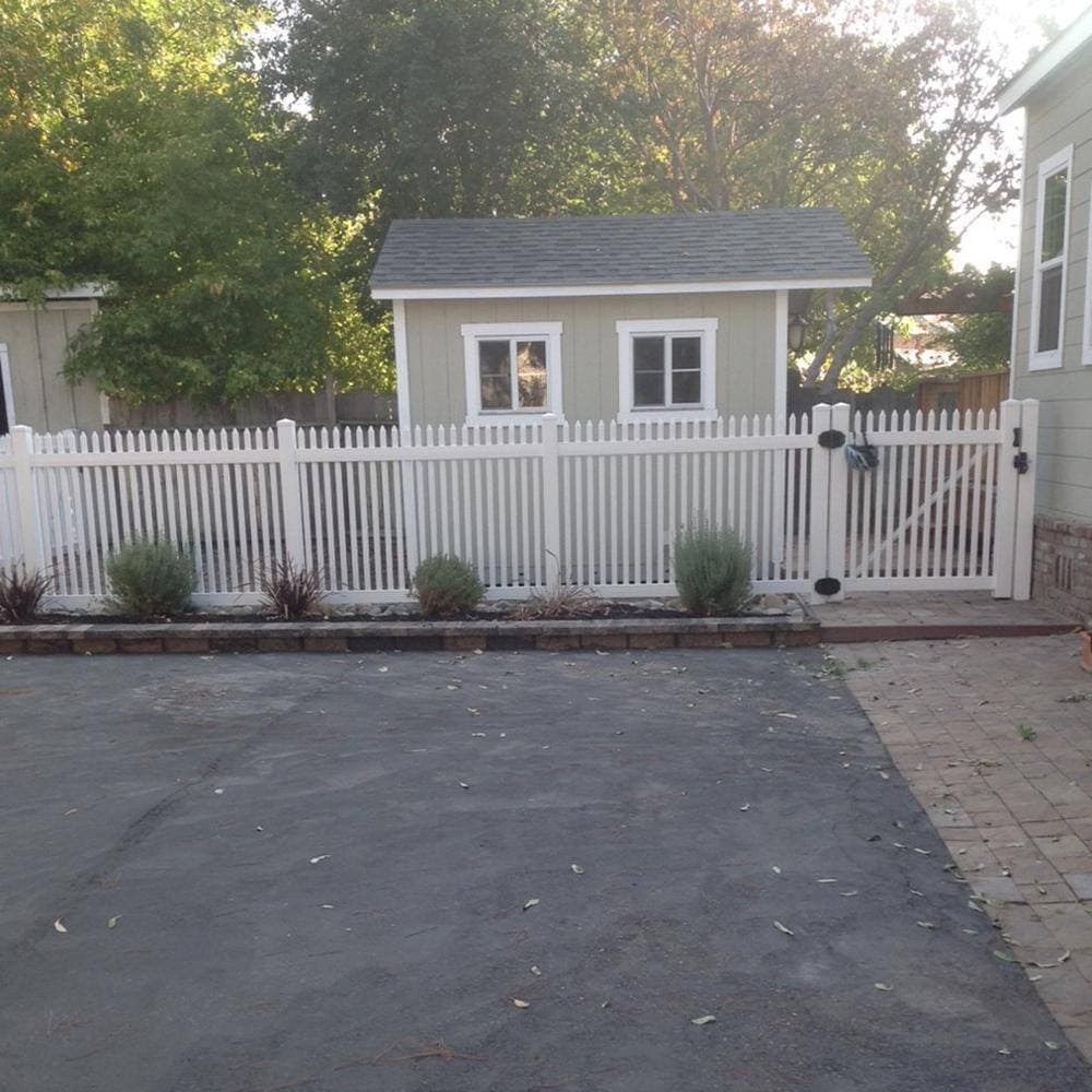 Weatherables Hartford 4 ft. W x 4 ft. H White Vinyl Picket Fence Gate (2)