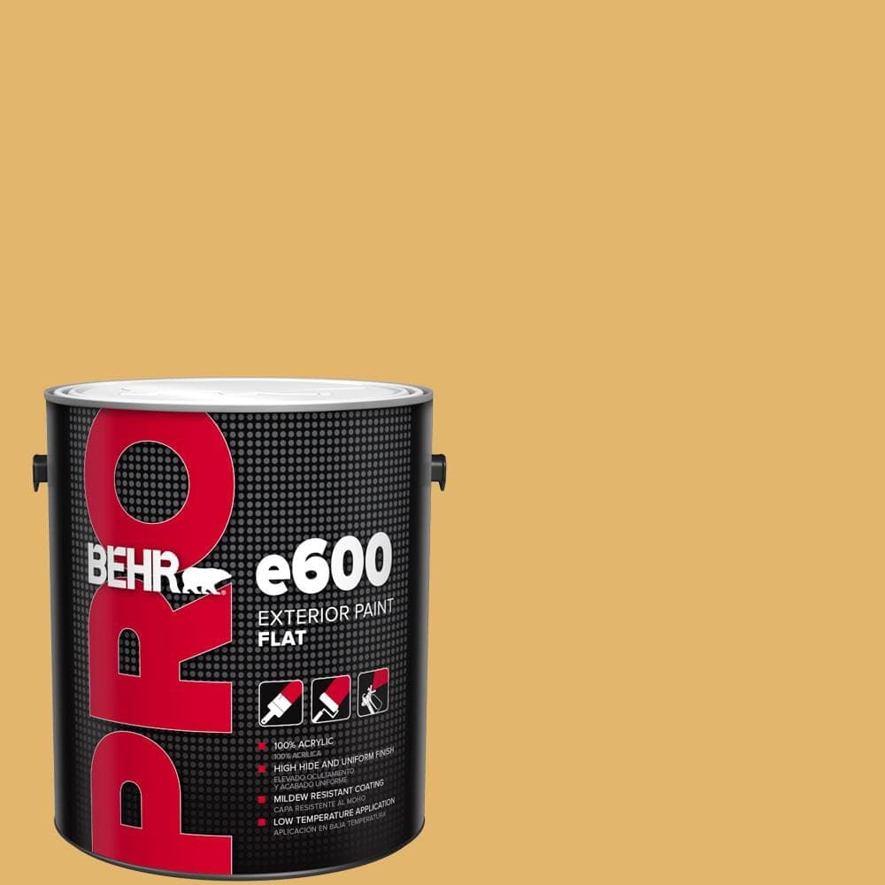 BEHR PRO 1 gal. #M290-5 English Custard Flat Exterior Paint