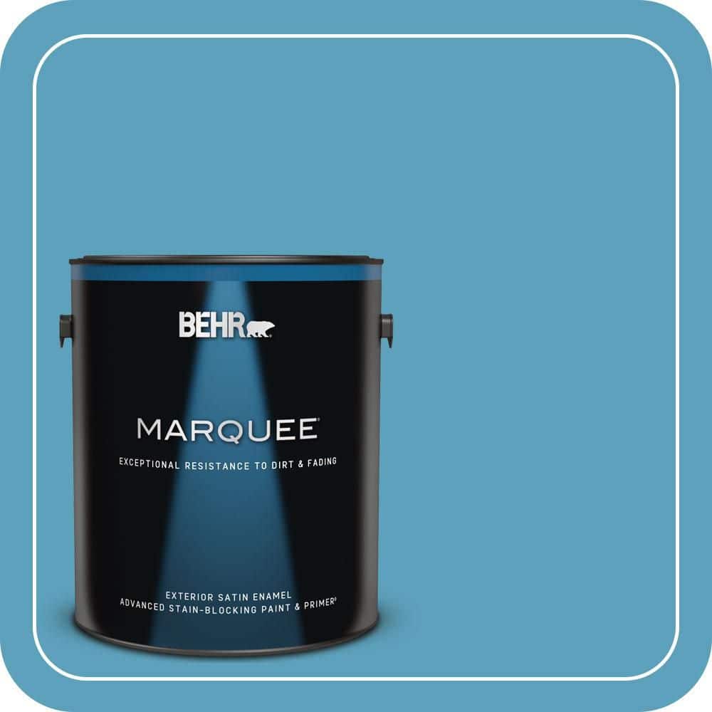 BEHR MARQUEE 1 gal. #540D-5 Tropical Splash Satin Enamel Exterior Paint & Primer