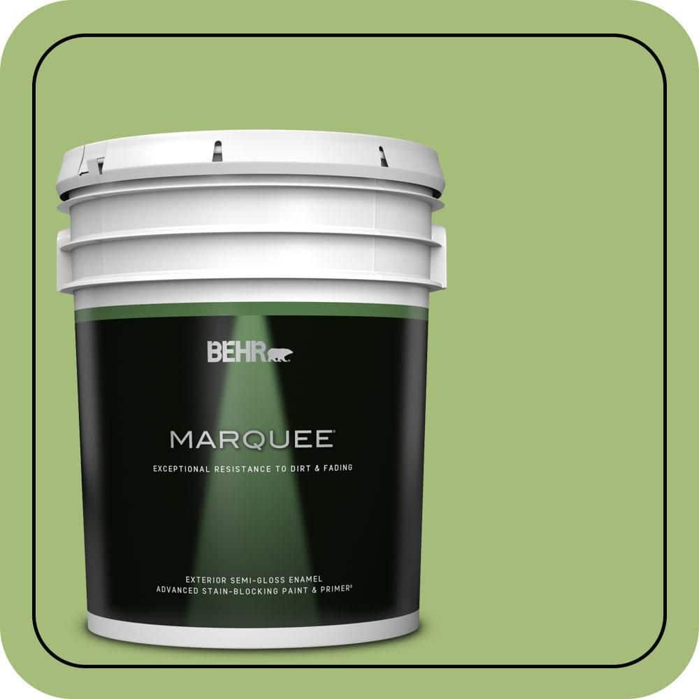 BEHR MARQUEE 5 gal. #P370-5 Lazy Caterpillar Semi-Gloss Enamel Exterior Paint & Primer