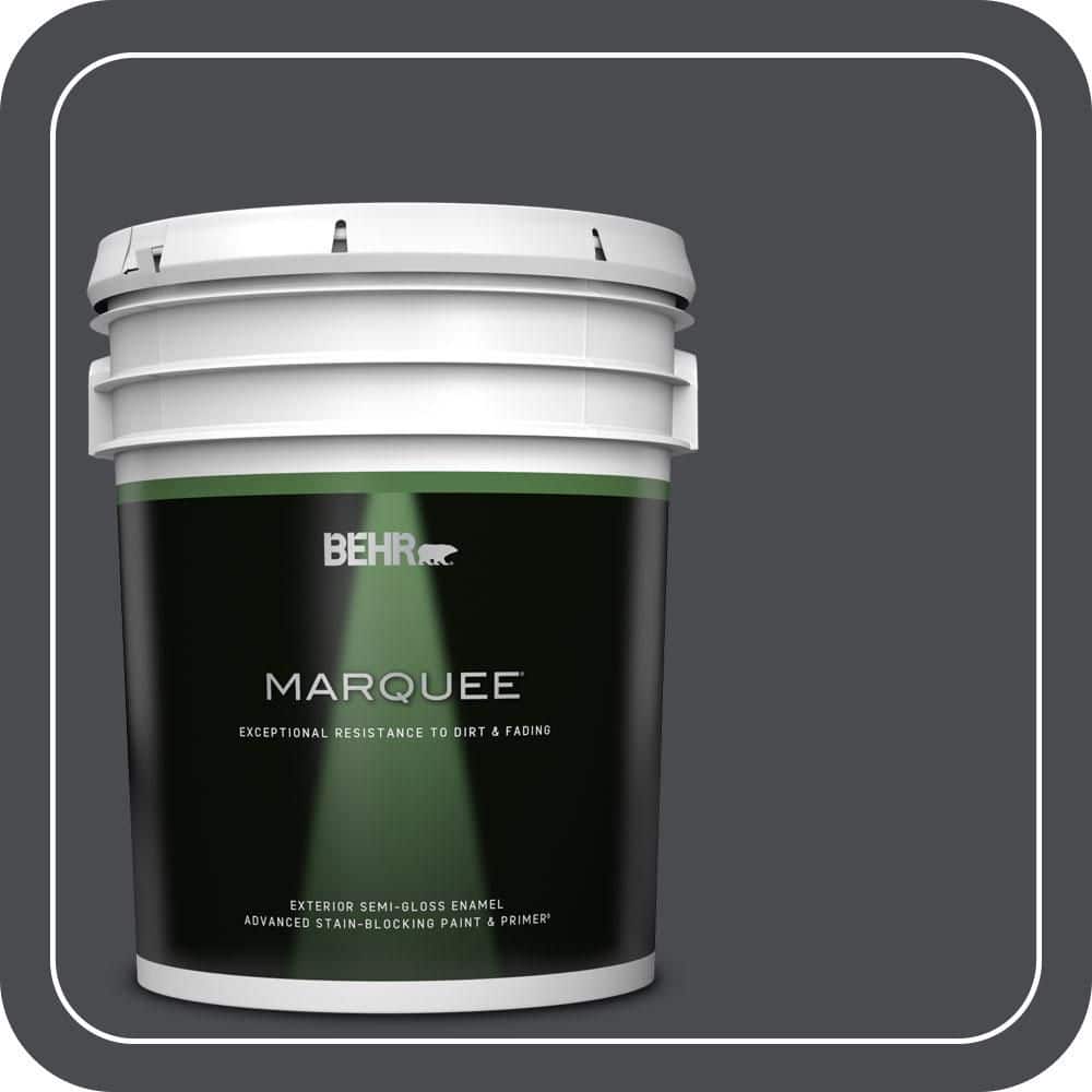 BEHR MARQUEE 5 gal. #N500-7 Night Club Semi-Gloss Enamel Exterior Paint & Primer