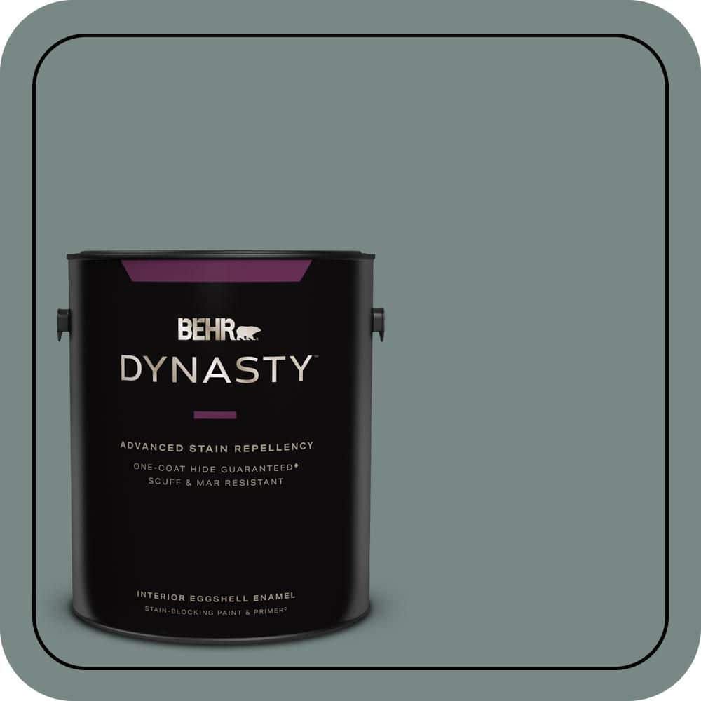 BEHR DYNASTY 1 gal. #PPU12-16 Juniper Ash One-Coat Hide Eggshell Enamel Interior Stain-Blocking Paint & Primer