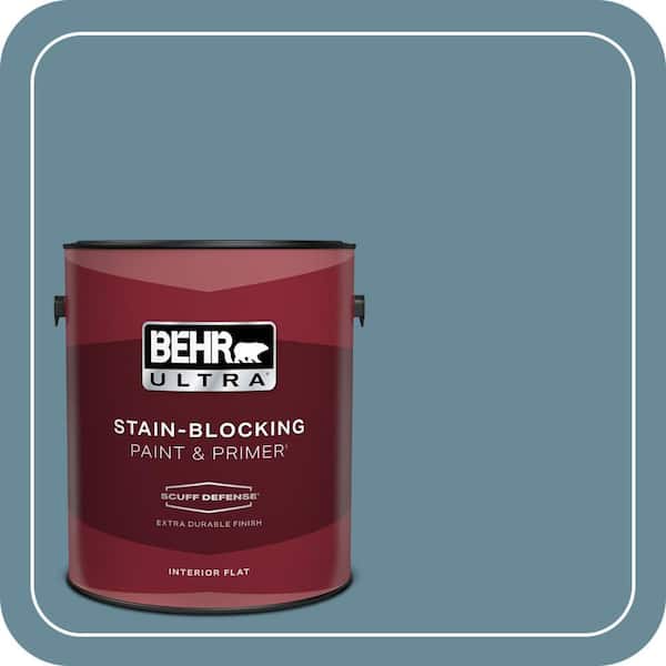 BEHR PREMIUM PLUS #BIC-22 Relaxed Blue Enamel & Primer Color Sample (3)