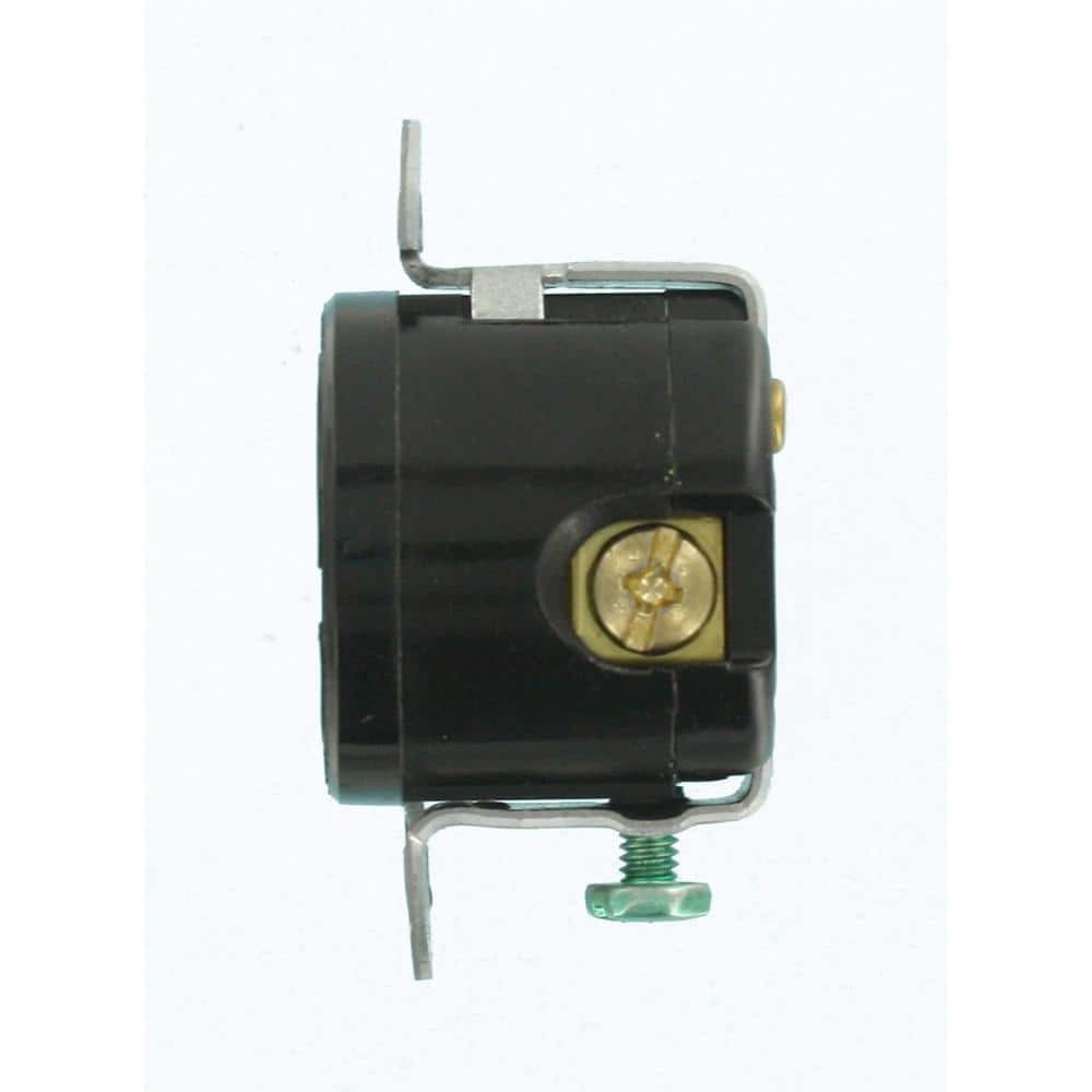 Leviton 15 Amp 250 V NEMA 6-15R Single Outlet/Receptacle, Black (1-Pack) 5658-SS (3)