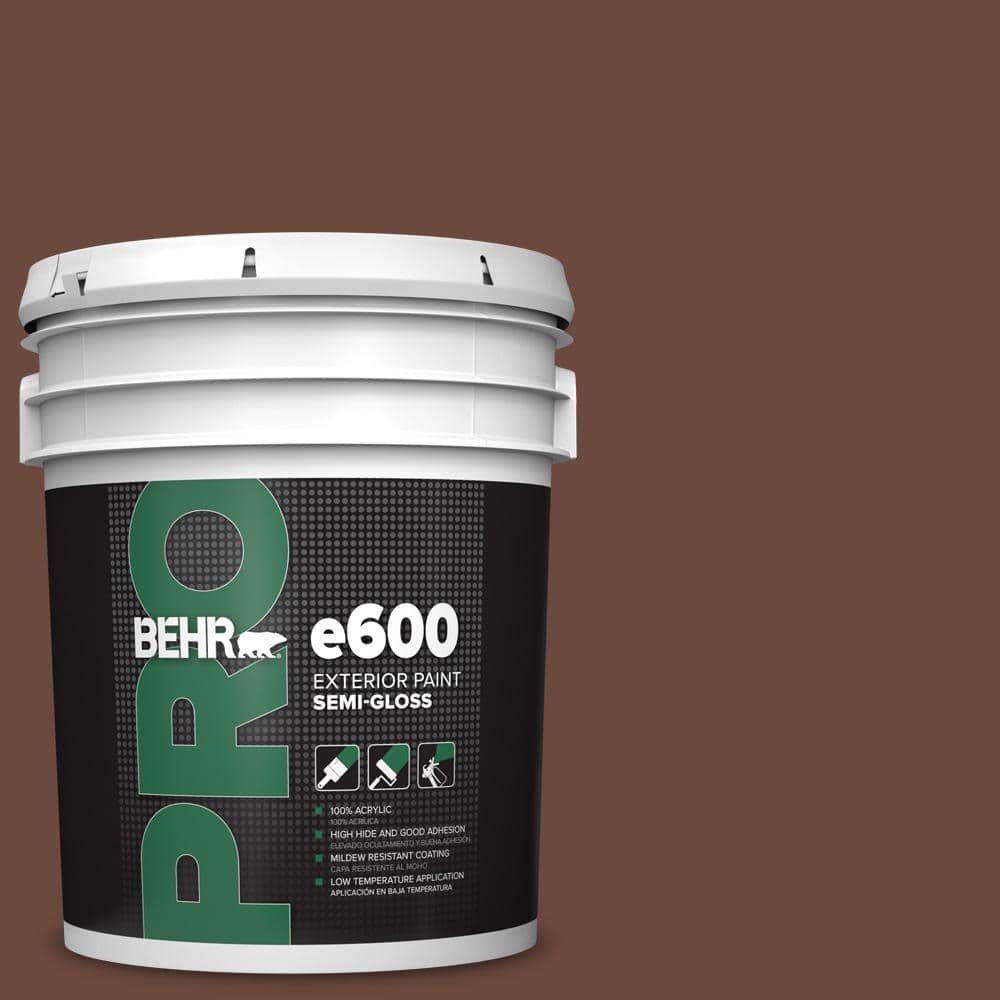 BEHR PRO 5 gal. #BXC-45 Classic Brown Semi-Gloss Exterior Paint