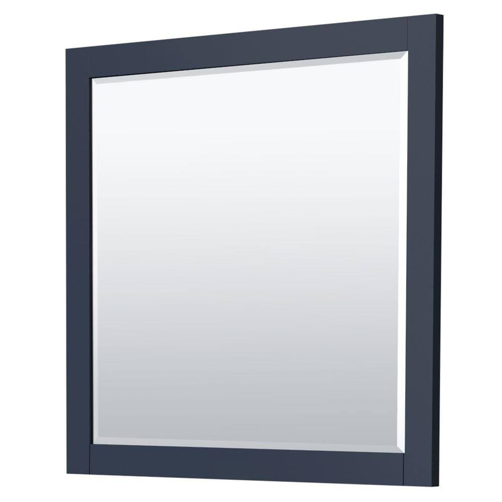Wyndham Collection Miranda 41.25 in. W x 21.75 in. D Single Bath Vanity Cabinet Only with Mirror in Dark Blue (3)