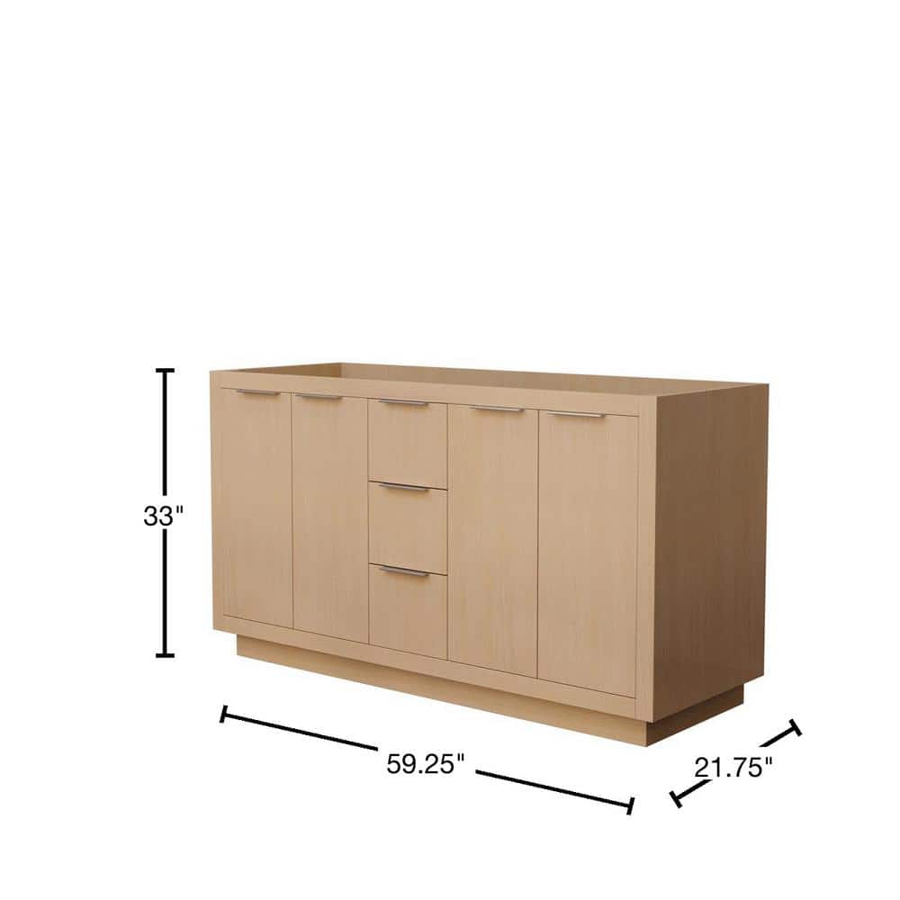 Wyndham Collection Maroni 25 in. W 21.75 in. D Double Bath Vanity Cabinet Only (2)